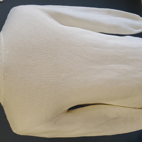 J.crew off white high collar cable knit sweater size s - Picture 7 of 16